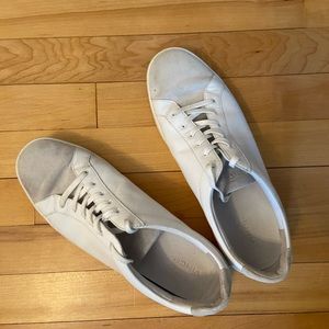 White leather sneakers Size 9